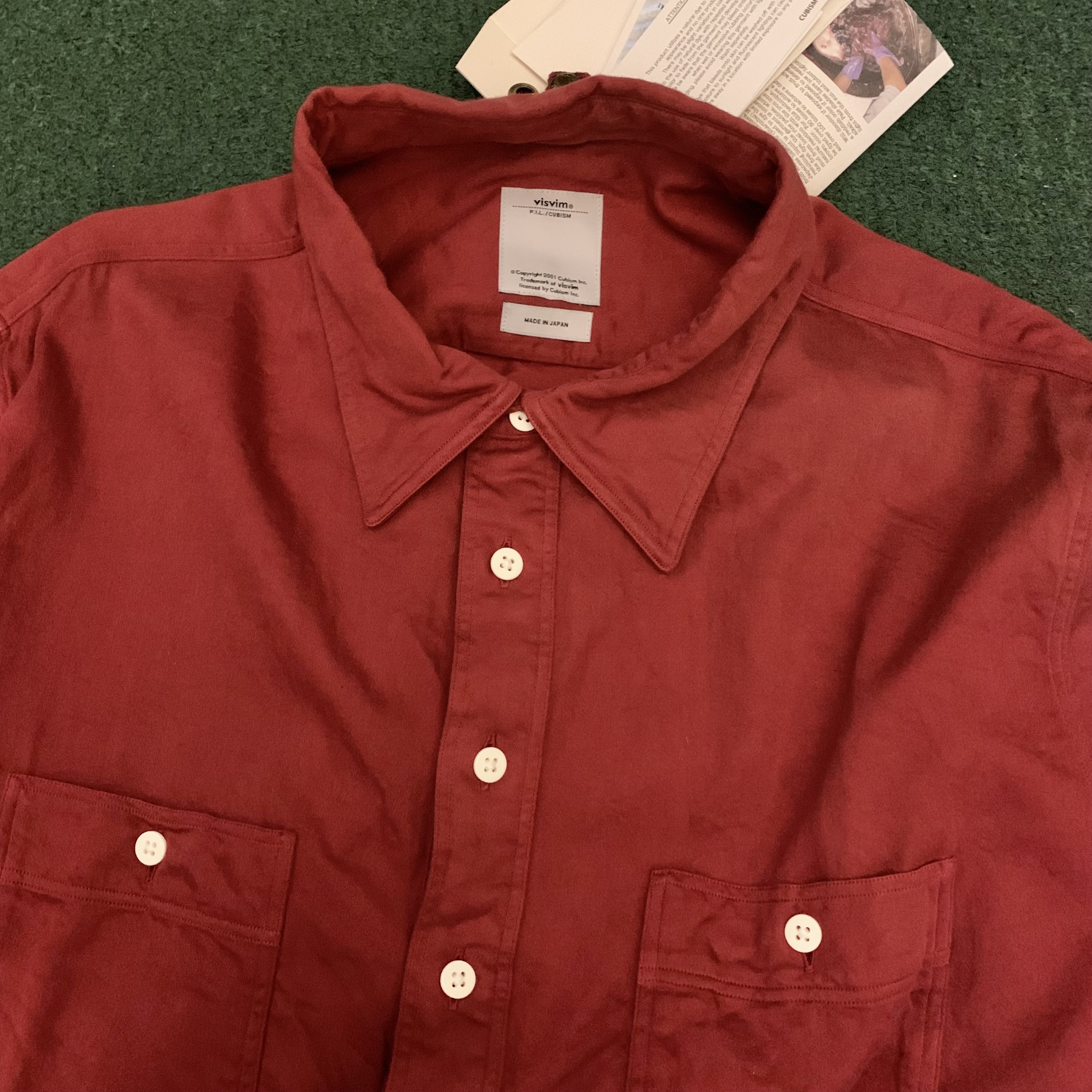 LAST SALE: VISVIM 1910 SHIRT P.O (NATURAL DYE 天然染) - RED SIZE 2 IN STOCK NOW (現貨發售中)