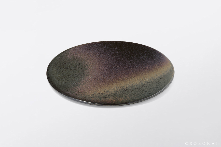 (尚未到貨)STUDIO M' - SOBOKAI Moon 滿月平皿 / 23.5cm / 窯變黑
