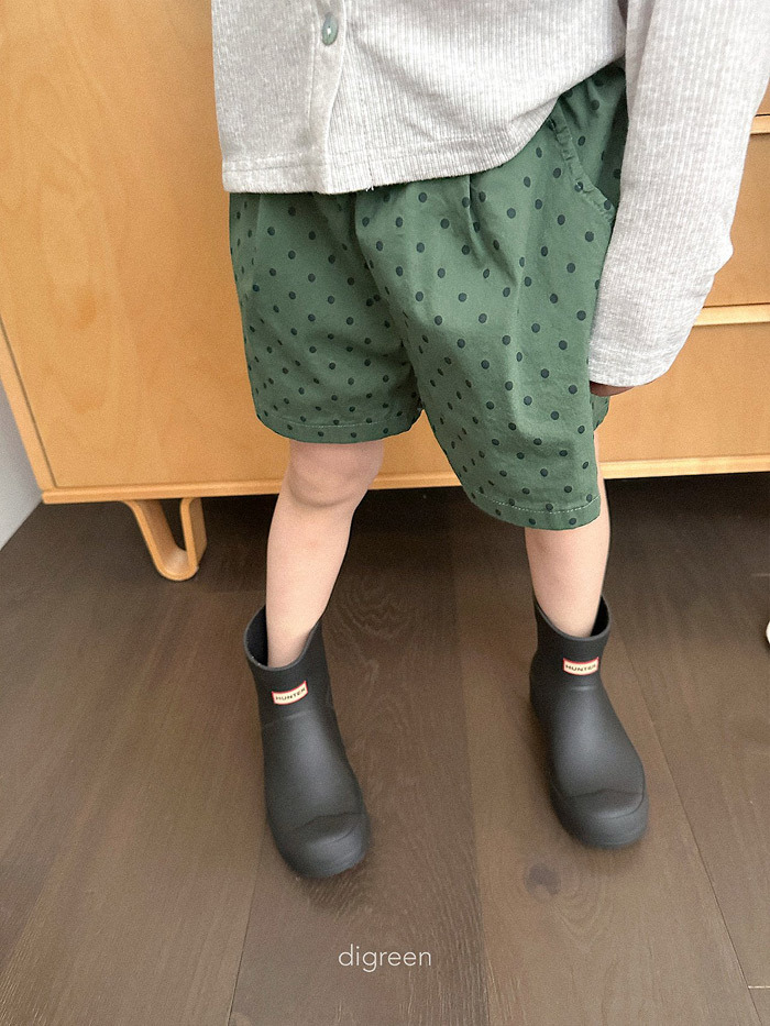 正韓夏Digreenkids 三色清新點點短褲