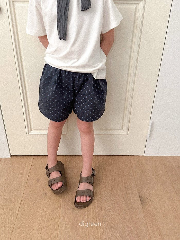 正韓夏Digreenkids 三色清新點點短褲