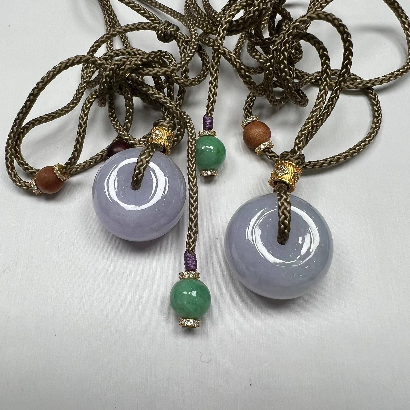 SD54 翡翠綁繩淡紫肥扣 (BA153) **連證書