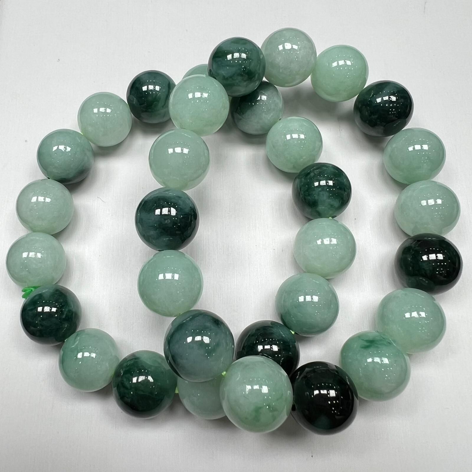 SD57 糯冰帶色翡翠手串 約12mm (BA158) **連證書