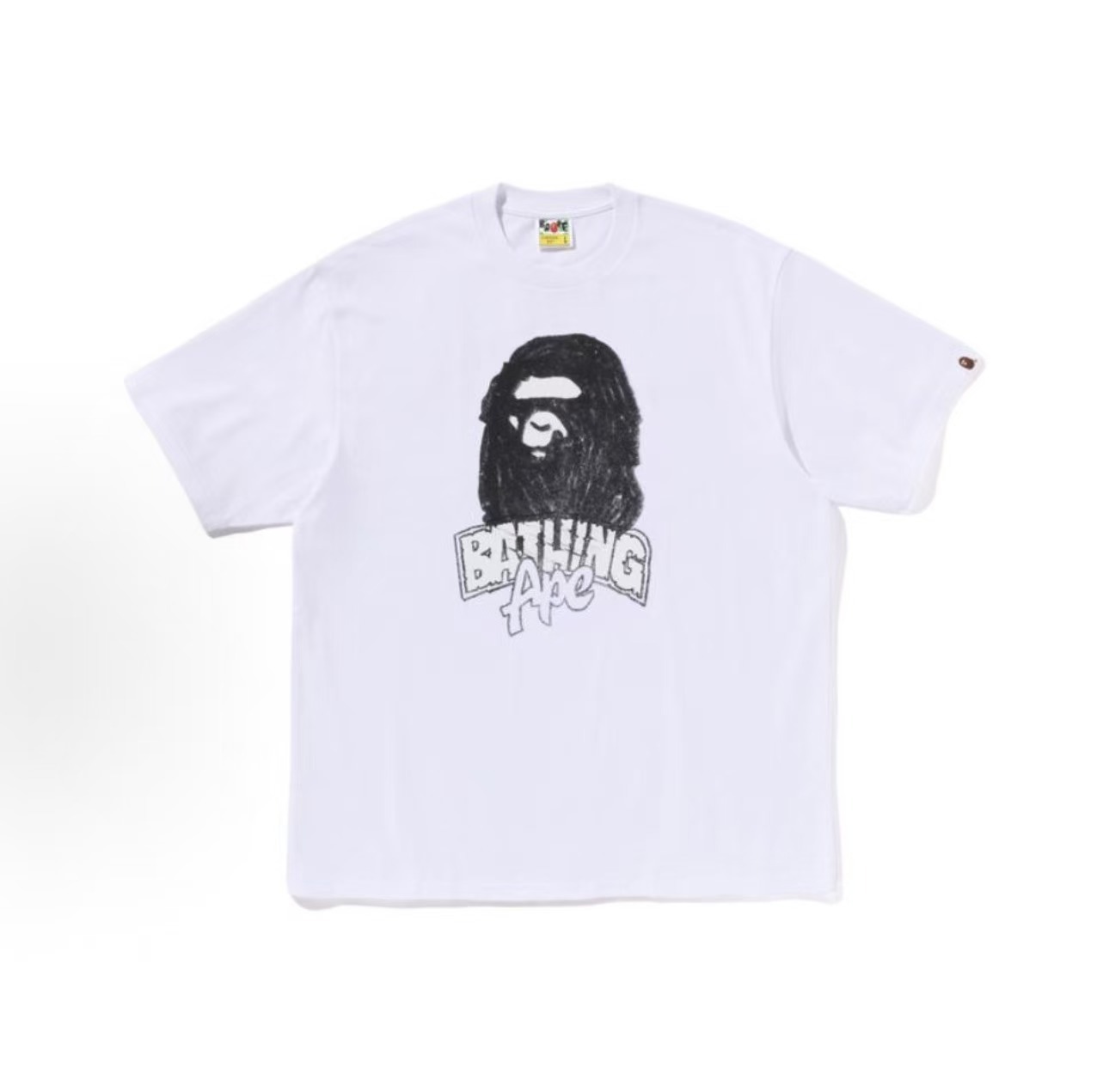 BAPE 手繪猿人短T (2色)