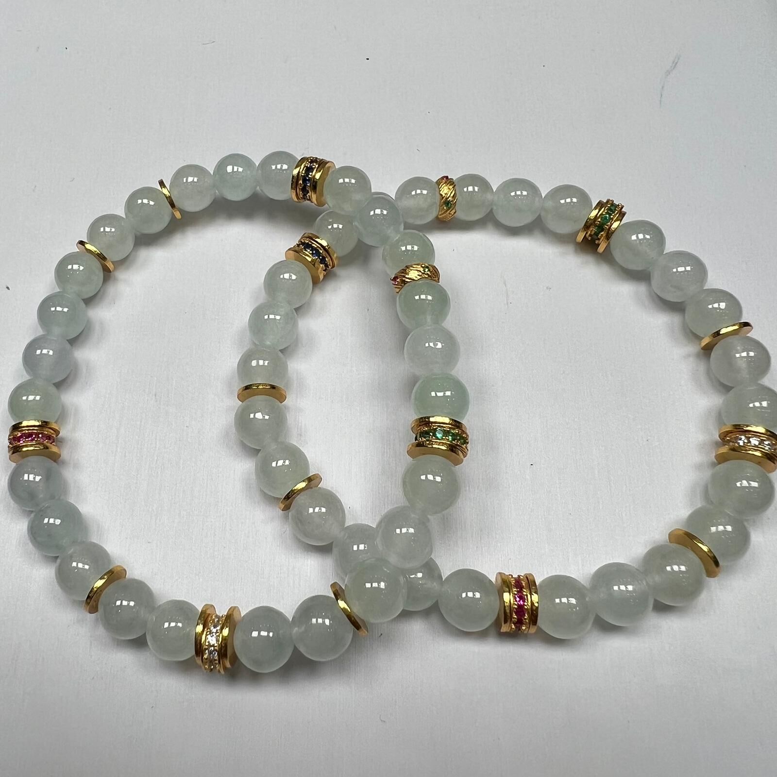 SD61 翡翠冰手串 約6-7mm (BA165) **連證書