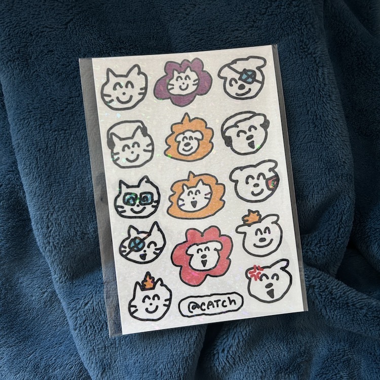 【咪室 MEOWMI TATTOO】笑貓笑狗日常雷射貼紙三件組