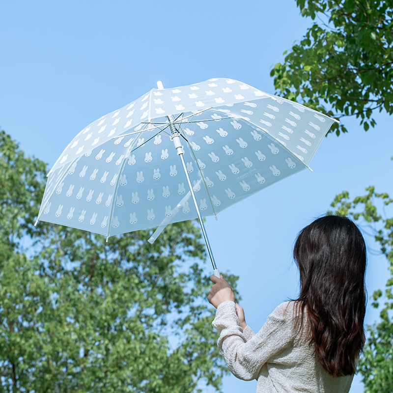 代購-米菲 3D立體頭手柄 磨砂便攜式 長柄傘 防風雨天必備 防風傘架 雨傘