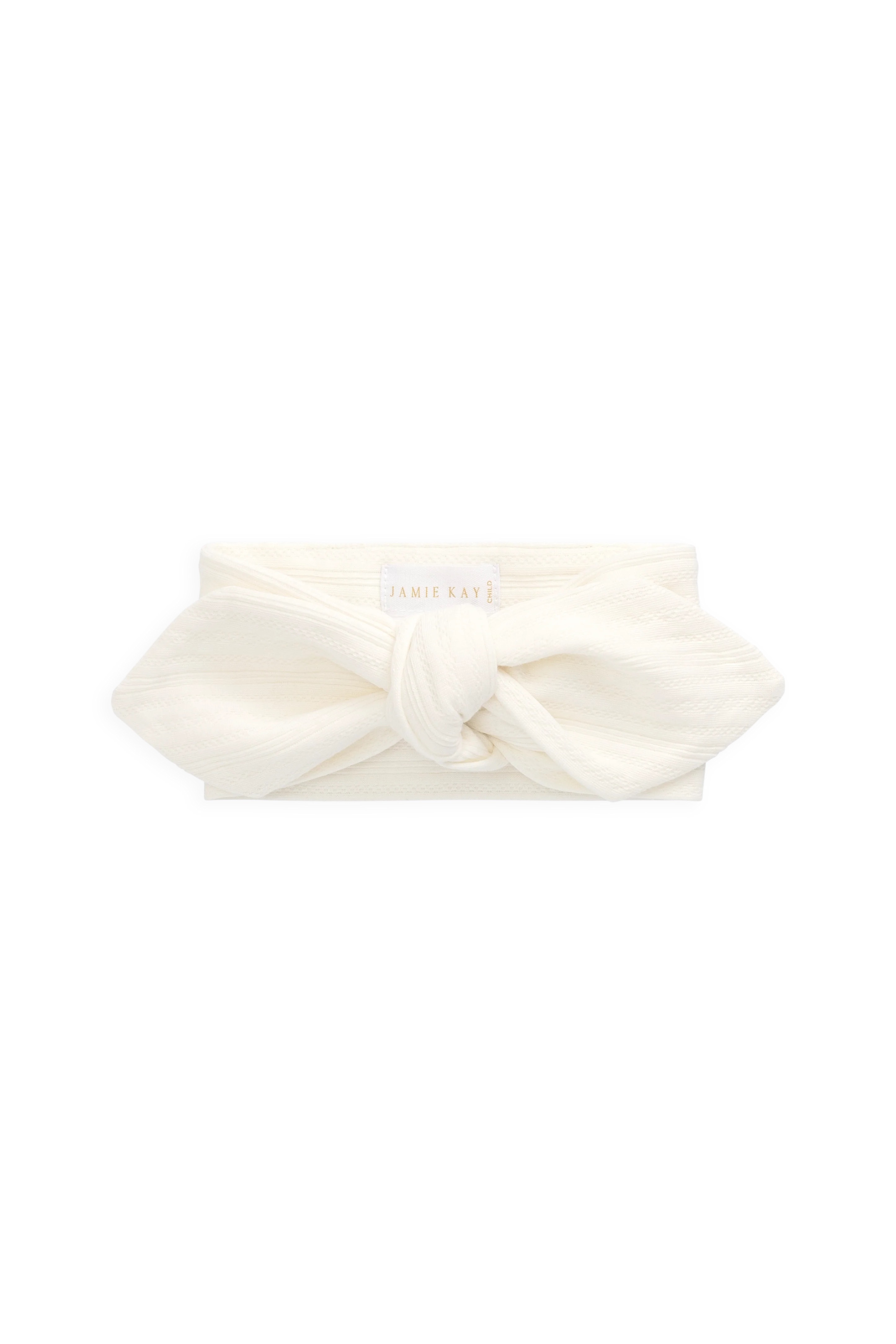 【預購】JAMIE KAY -Organic Cotton Pointelle Headband（Parchment）