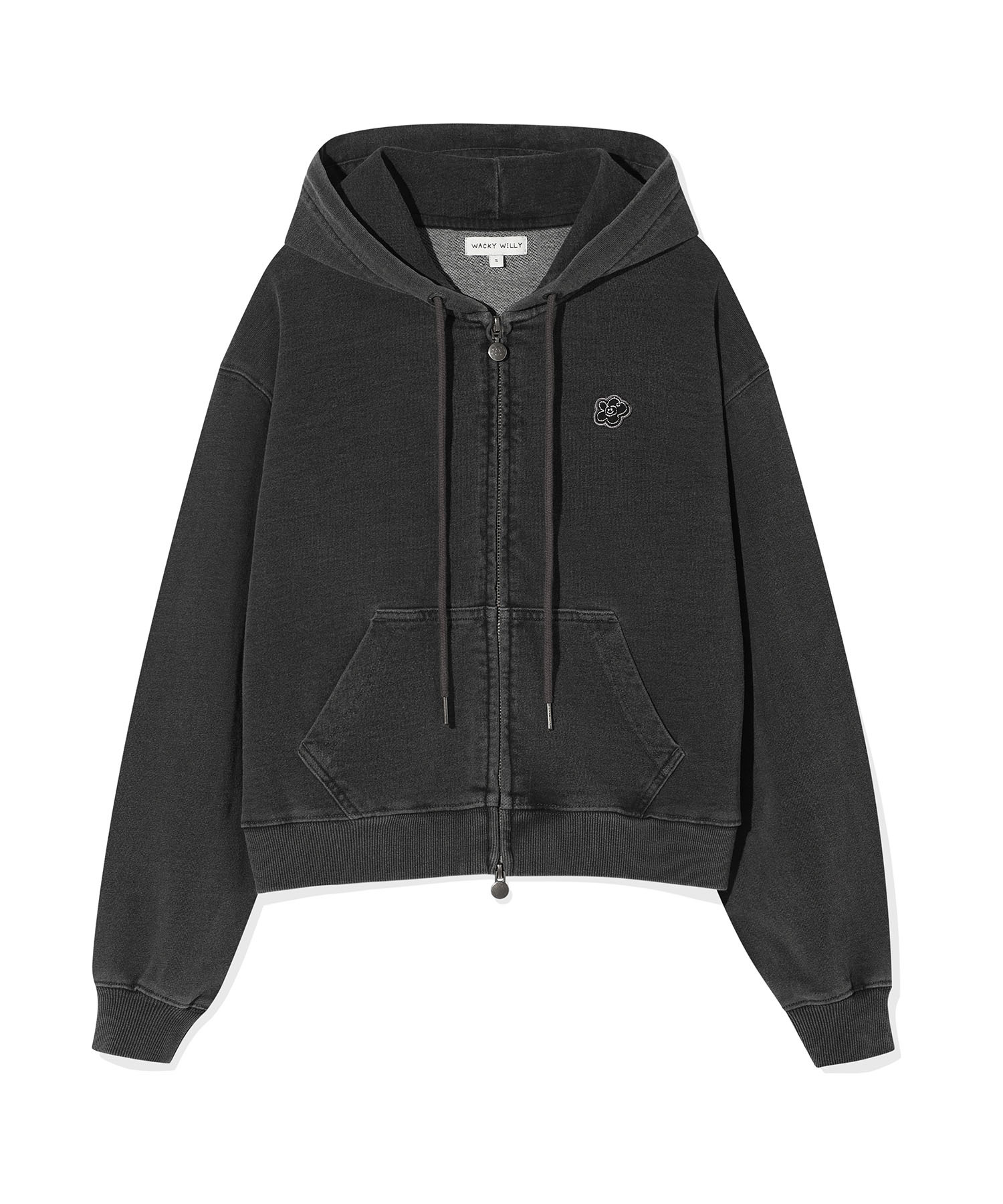 【入LIVECODE一件減至$428😱🔥！】【WACKY WILLY春夏開季🔥】Women's Denim Wash Crop Hood Zip Up (2 Colours)