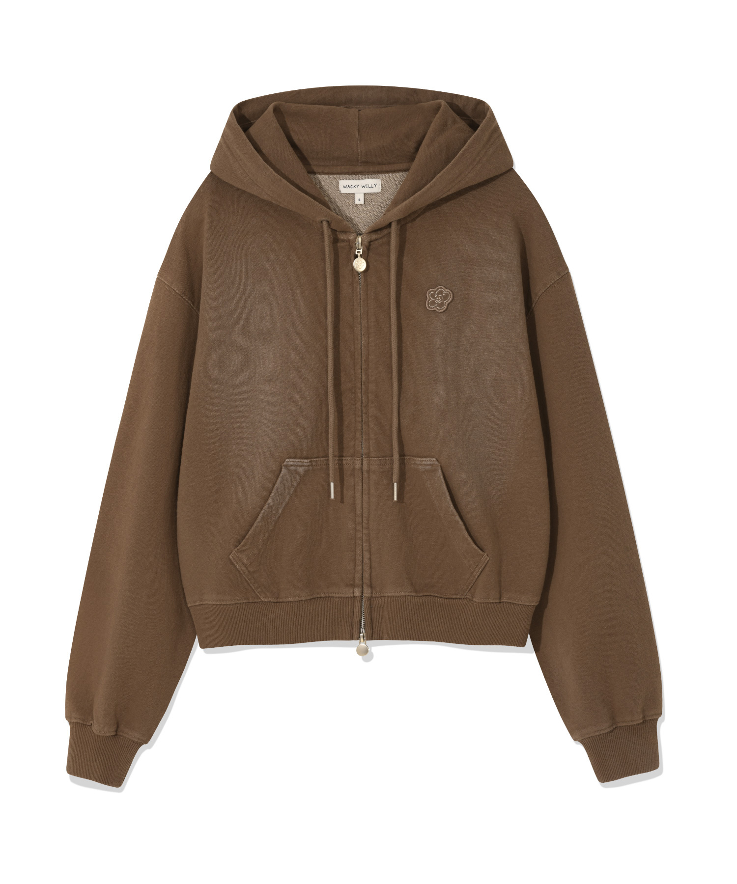 【入LIVECODE一件減至$428😱🔥！】【WACKY WILLY春夏開季🔥】Women's Denim Wash Crop Hood Zip Up (2 Colours)