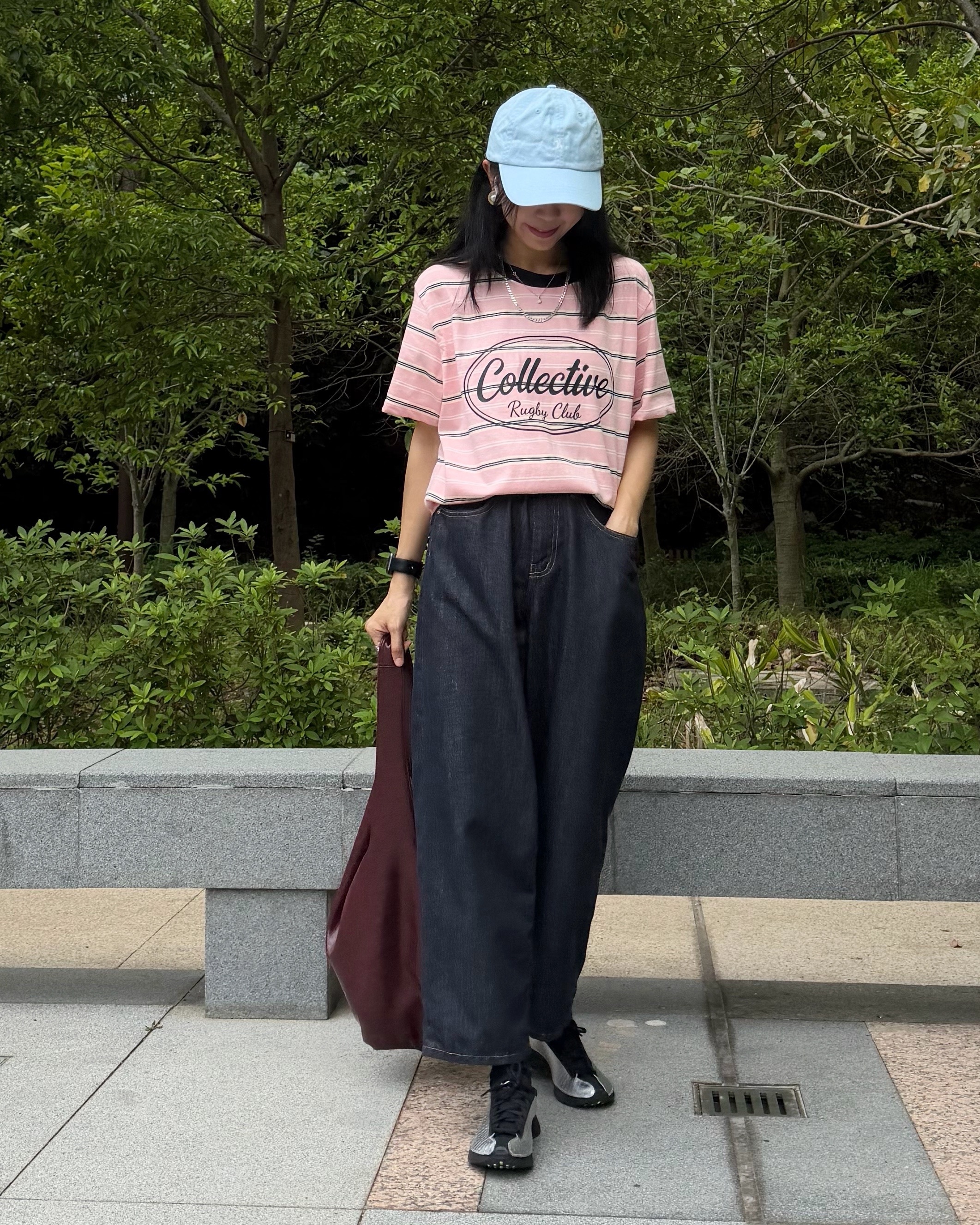4月新品♥橫間橢形print Tee