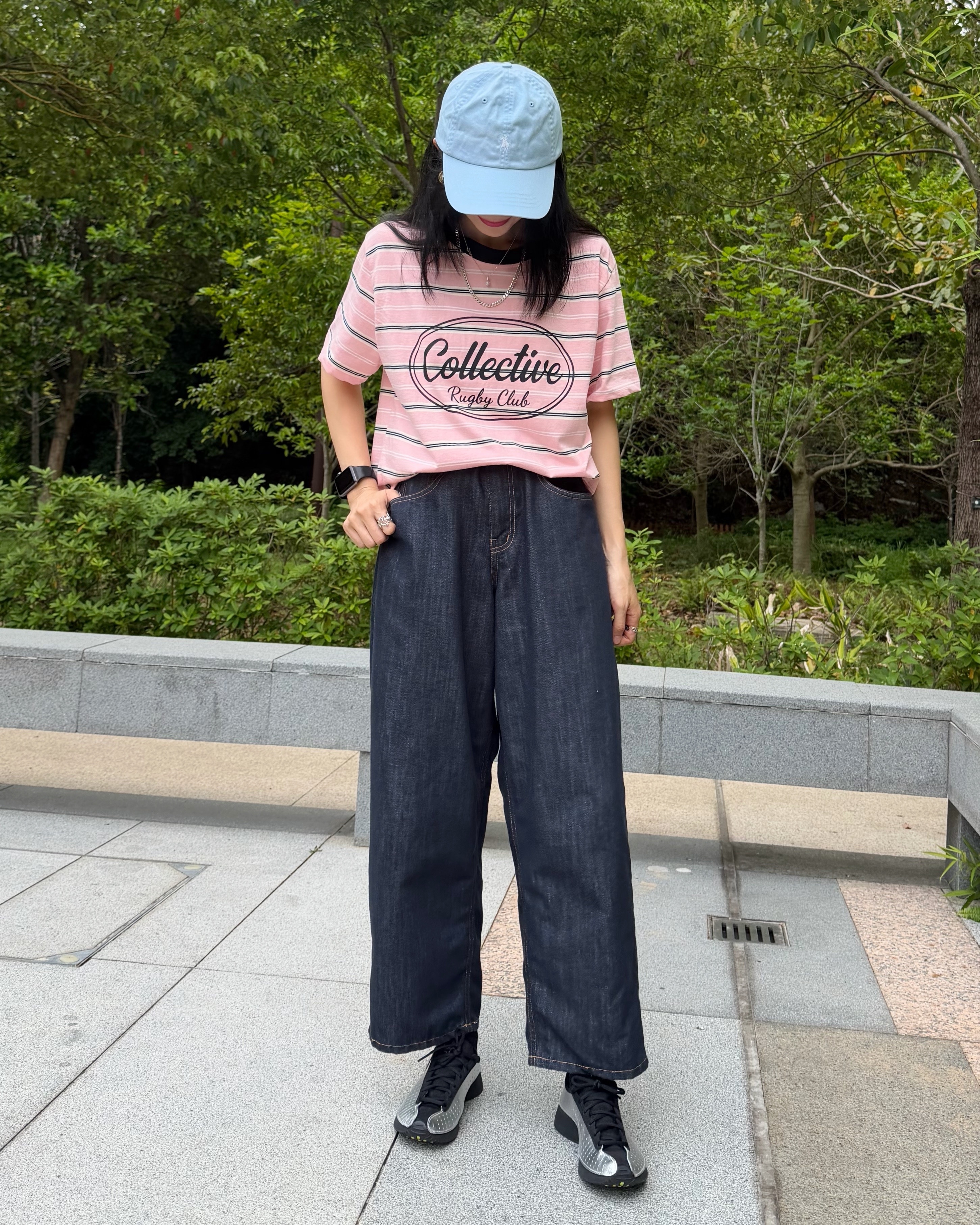 4月新品♥橫間橢形print Tee