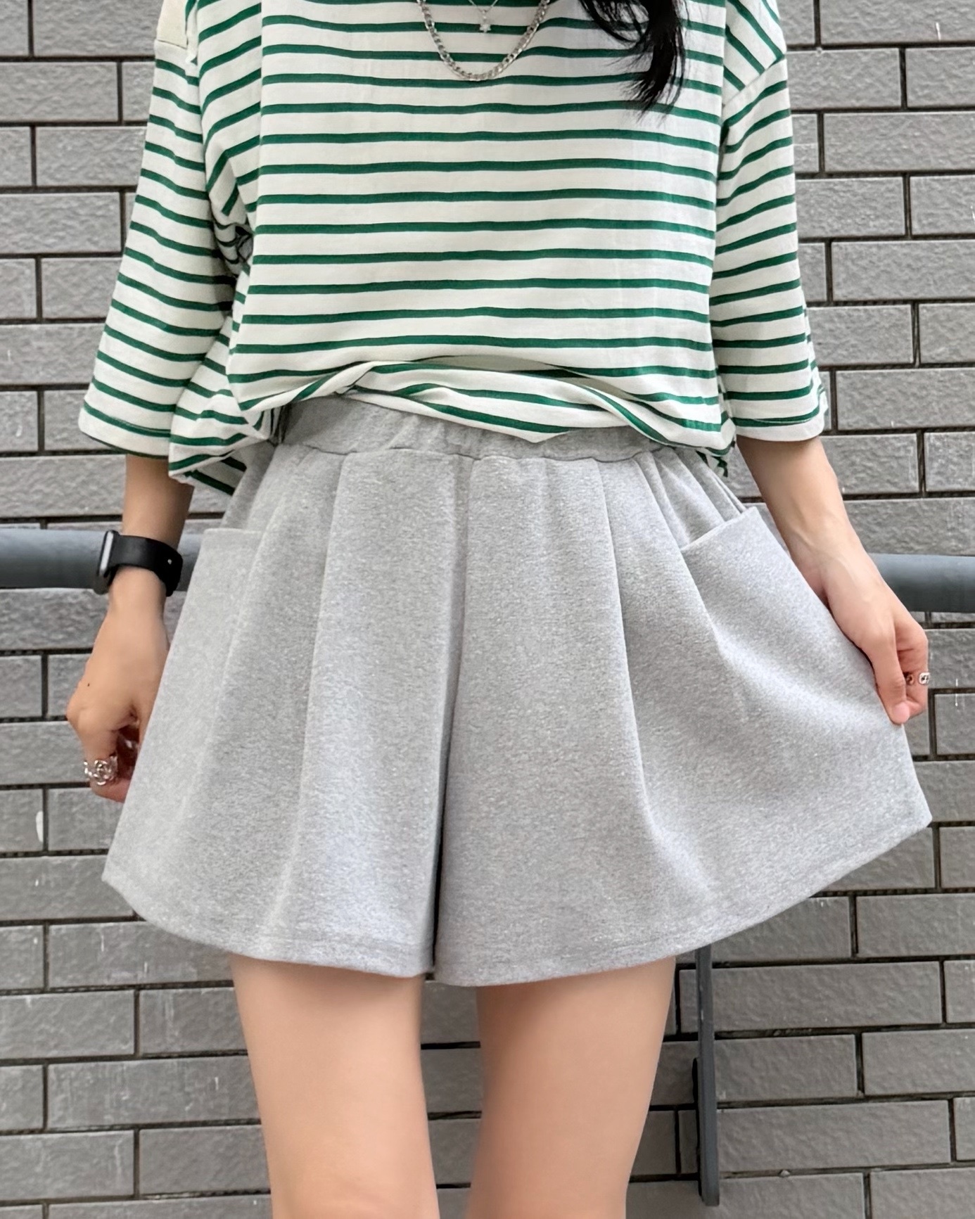 4月新品♥全橡筋A cut cotton短褲