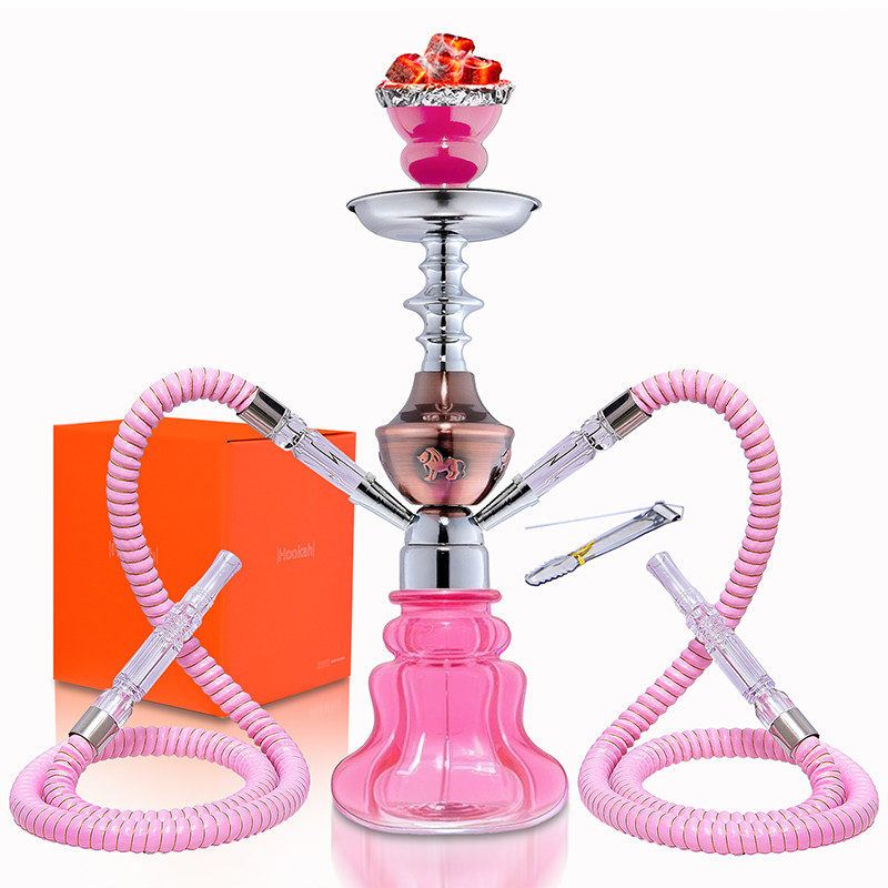 Pink Shisha Hookah - 粉色小型阿拉伯水煙壺 & 雙管單管 30cm