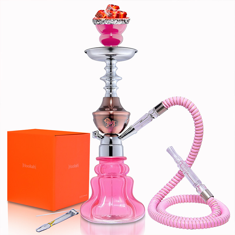 Pink Shisha Hookah - 粉色小型阿拉伯水煙壺 & 雙管單管 30cm