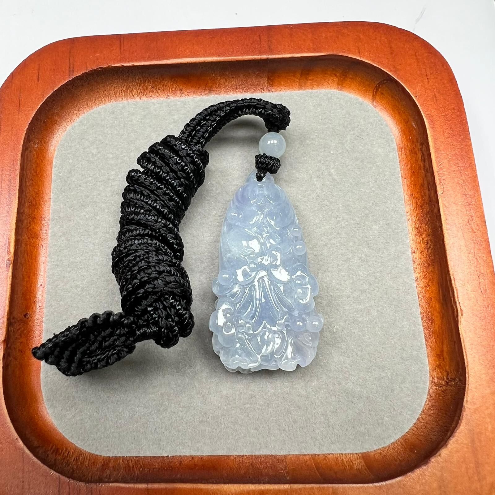 SD119 螢光紫白菜罕有冰件 連18K金扣頭 **連證書