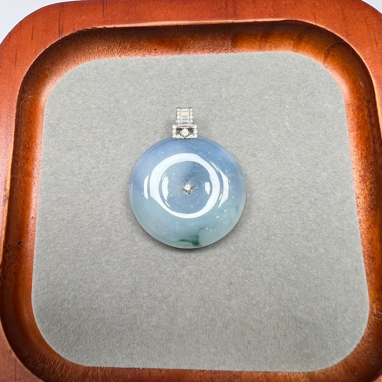 SD121 糯冰平安扣罕有冰件 **連證書