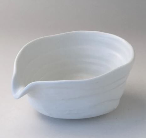 日本製 湯冷碗 片口抹茶碗 白色