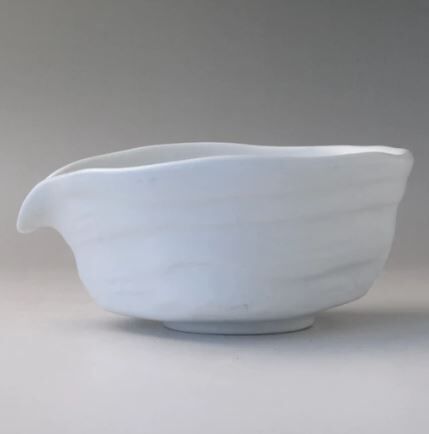 日本製 湯冷碗 片口抹茶碗 白色