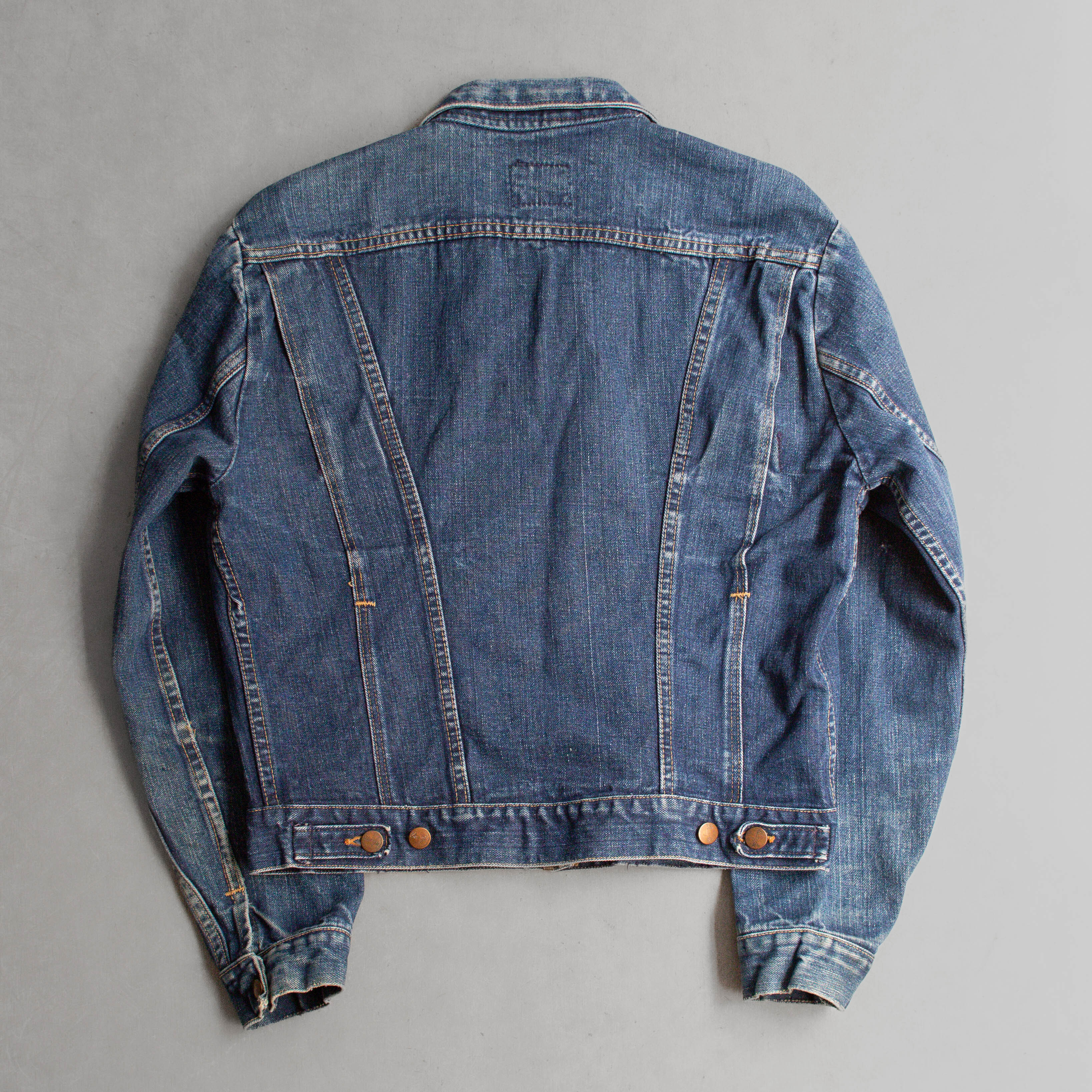 70S WRANGLER 24MJZ DENIM JACKET 美國製 藍色 拉鍊 丹寧 外套 夾克