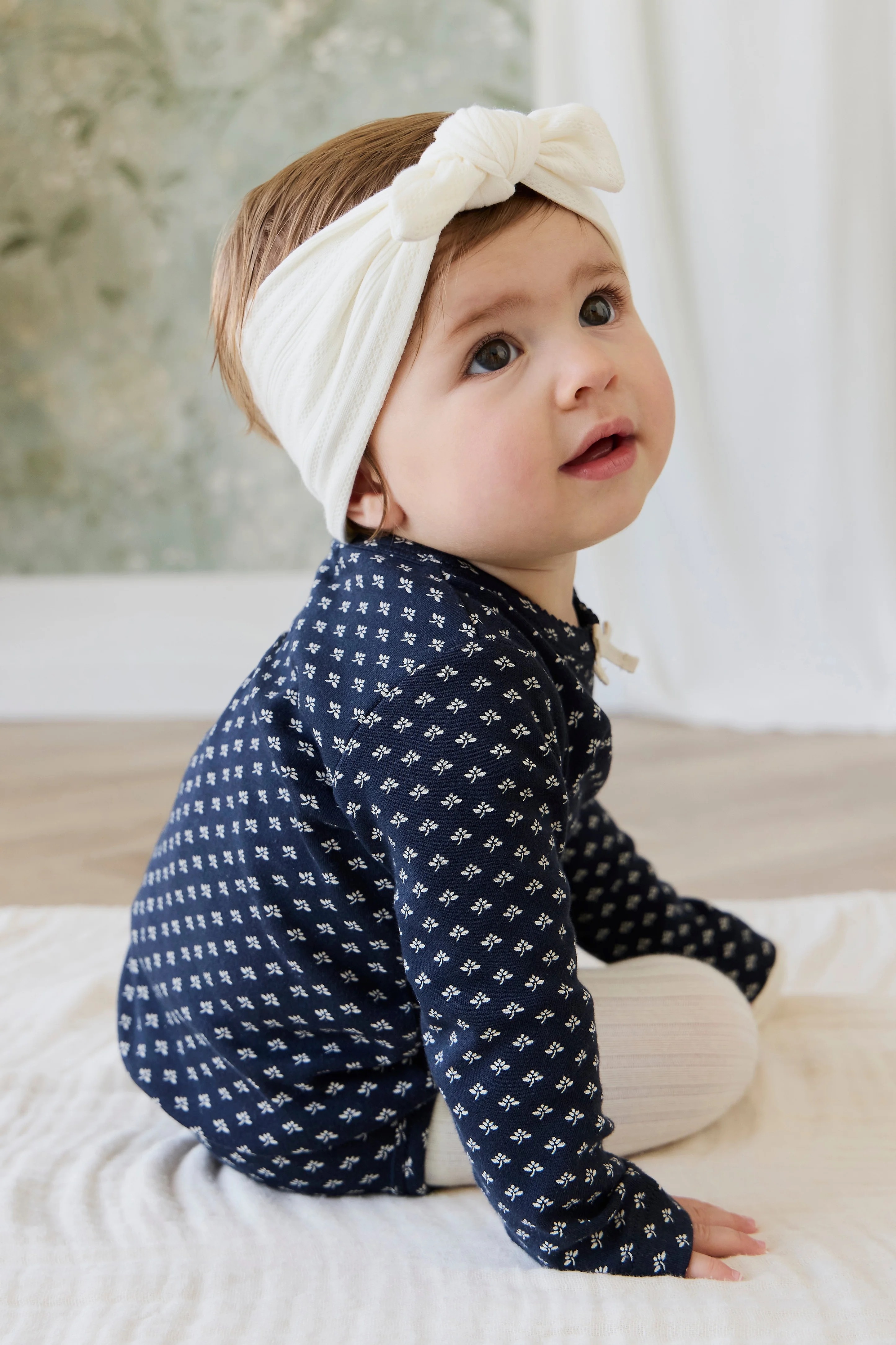 【預購】JAMIE KAY -Organic Cotton Long Sleeve Bodysuit（Lisa Petite Indigo）