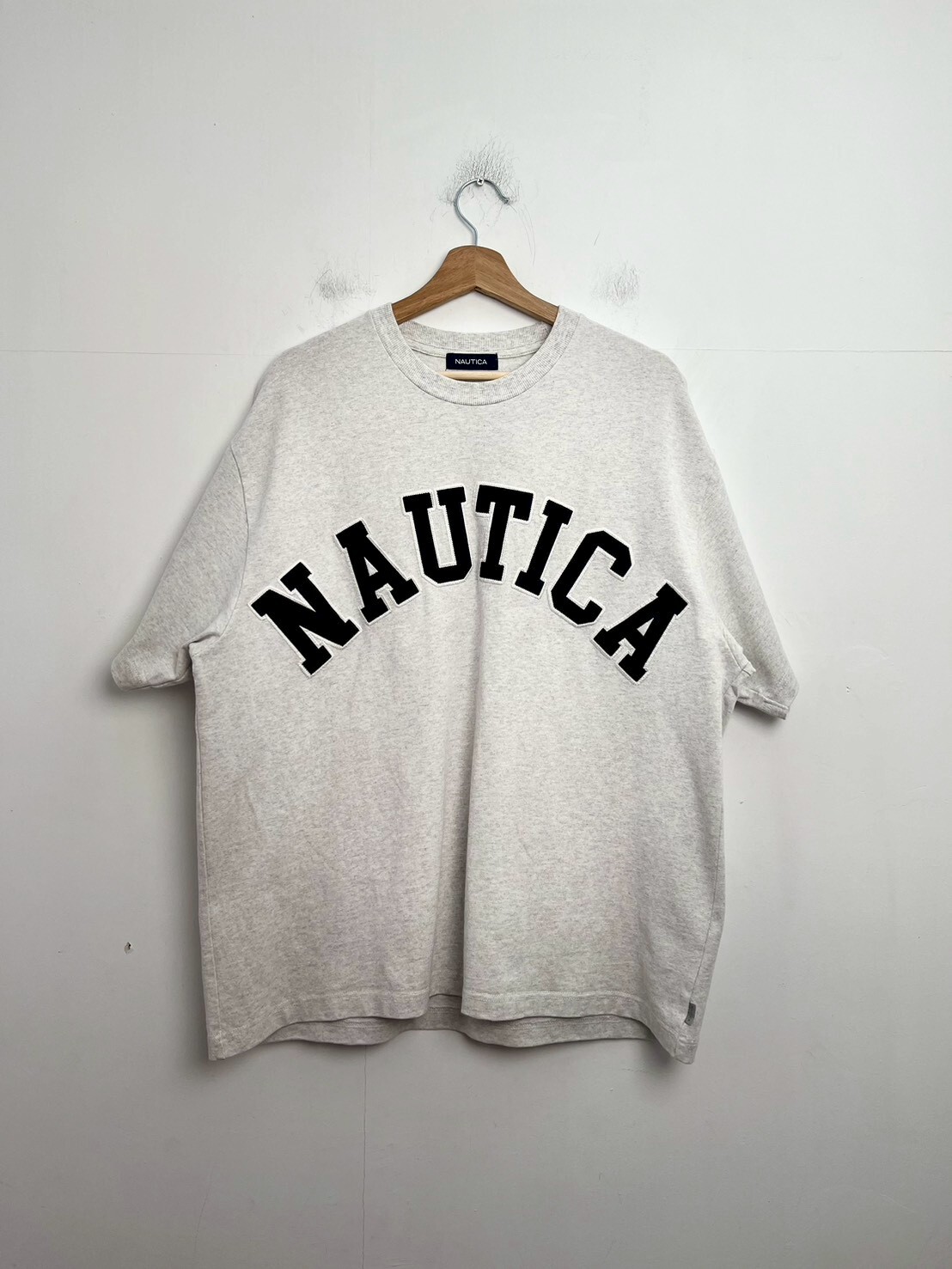 NAUTICA ARCH LOGO TEE LIGHT GERY SIZE L