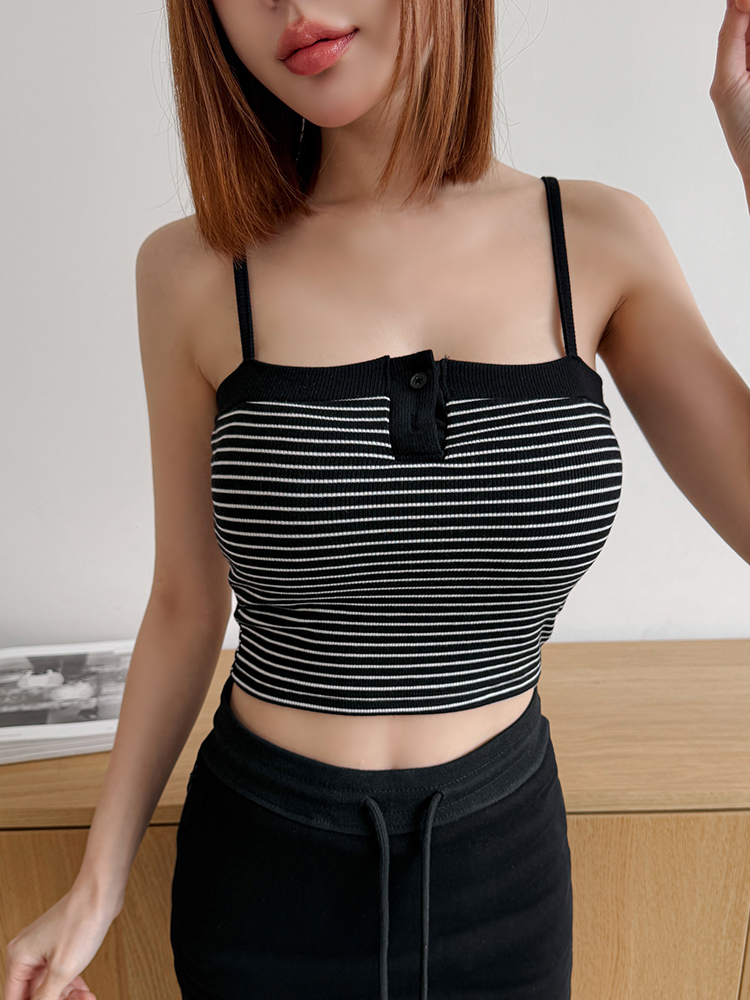 BB微甜女孩 ! 雙扣滾邊bratop (4色，有胸墊)