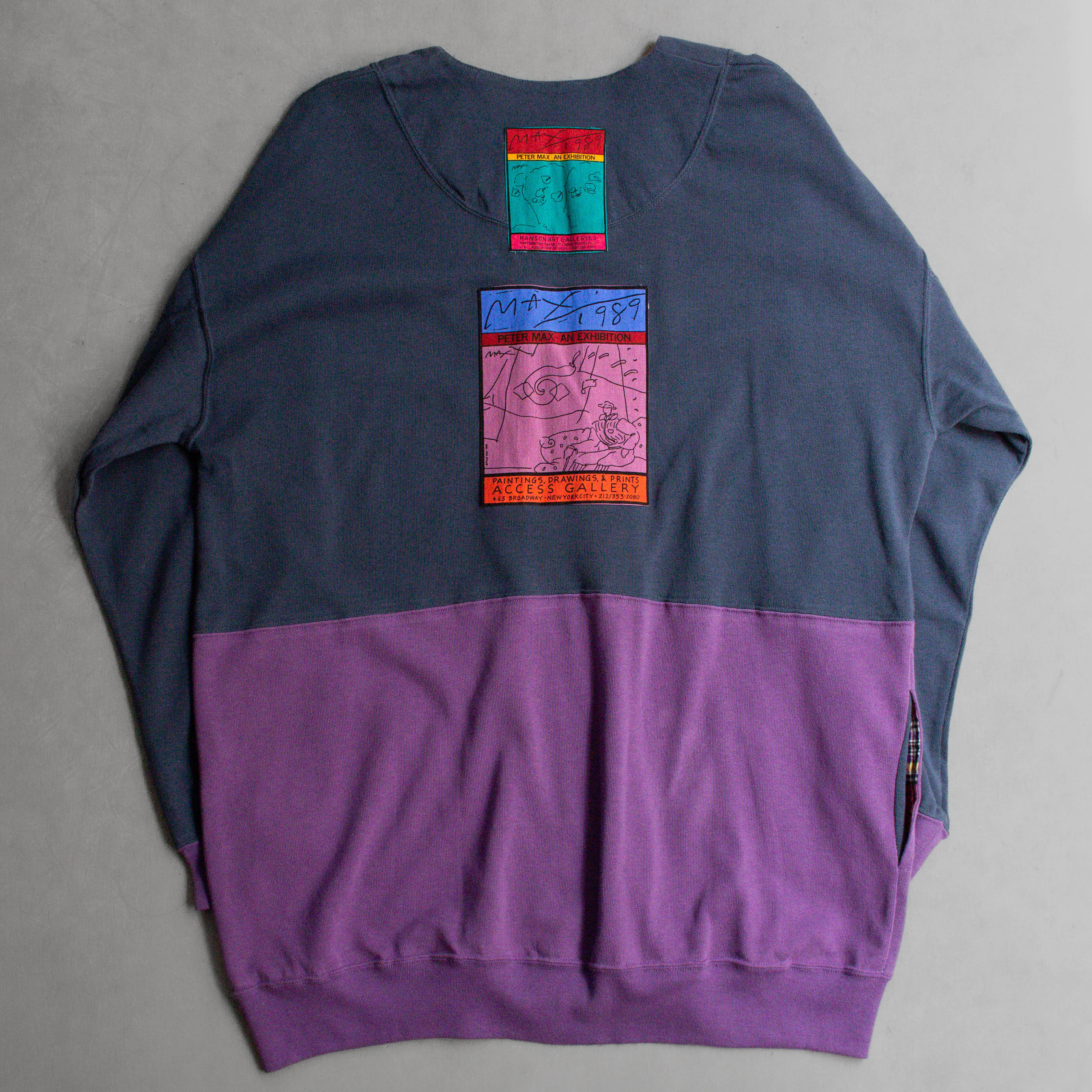 PETER NEO MAX SWEAT CARDIGAN 美國 深藍 紫色 插畫 開襟外套