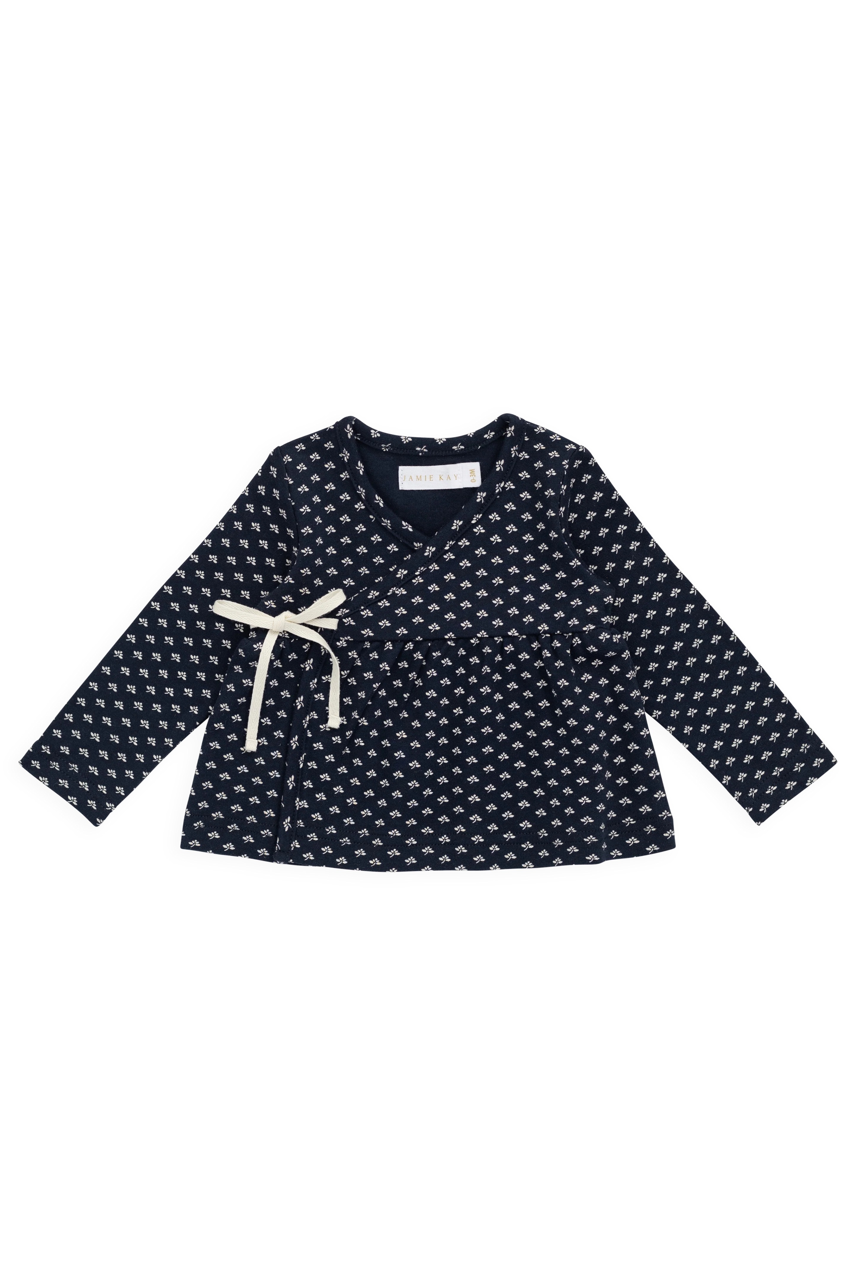 【預購】JAMIE KAY -Organic Cotton Petal Wrap Top（Lisa Petite Indigo）