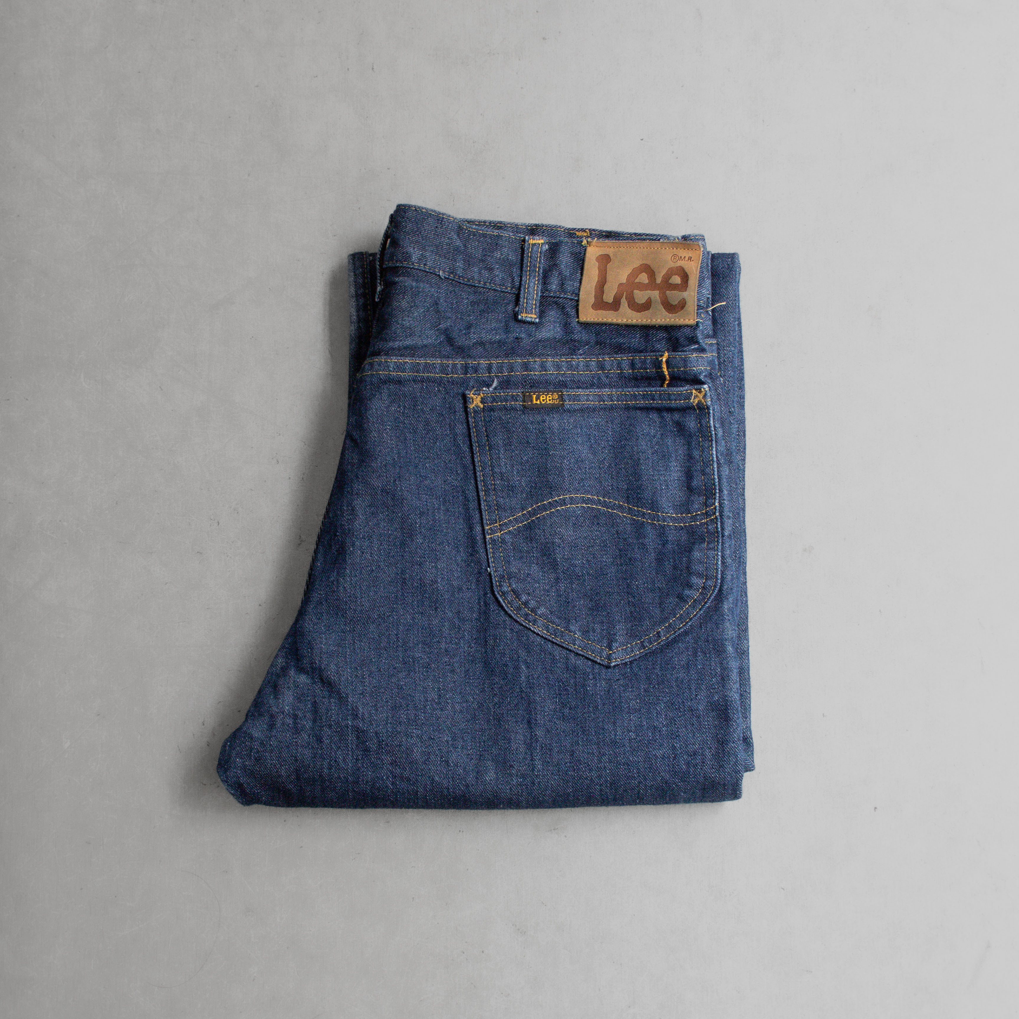 70S LEE 200 DENIM PANTS 美國製 原色 深藍 拉鍊 直筒 牛仔 丹寧 長褲