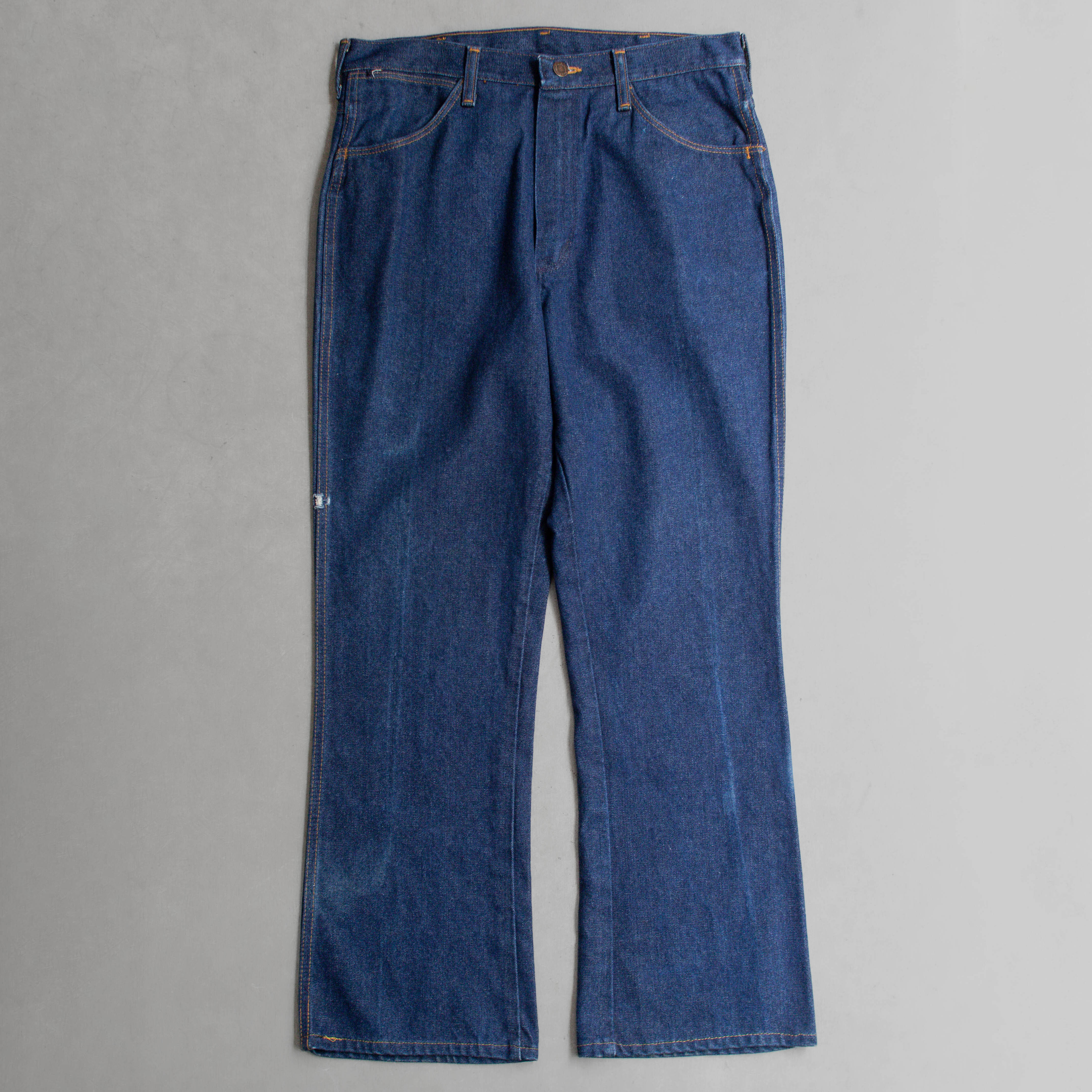 70S WRANGLER 945 DENIM PANTS 美國製 深藍 拉鍊 靴型 牛仔 丹寧 長褲