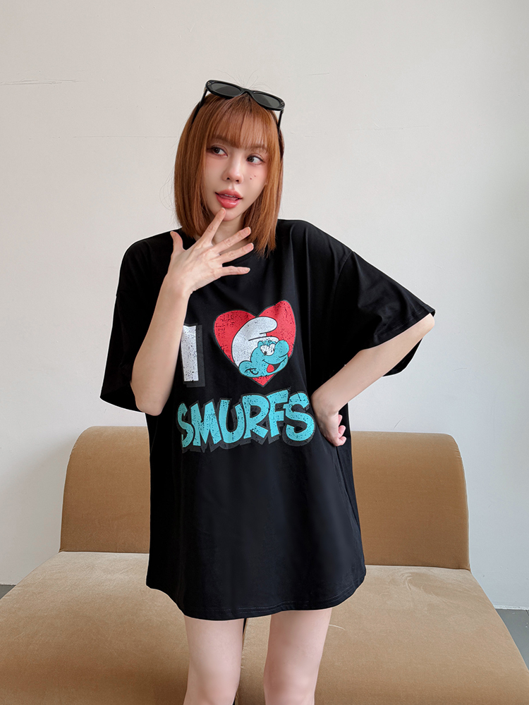 熱銷包色款：美式復古oversized水洗精靈T (3色)