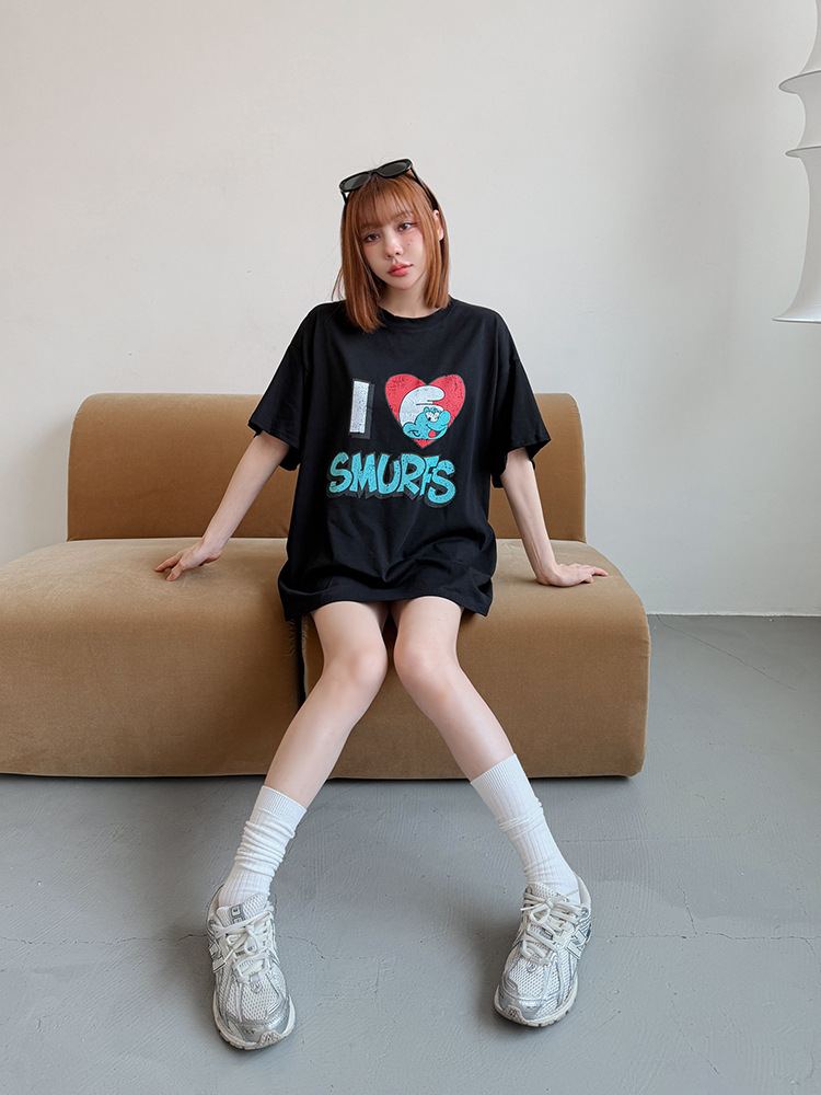 熱銷包色款：美式復古oversized水洗精靈T (3色)