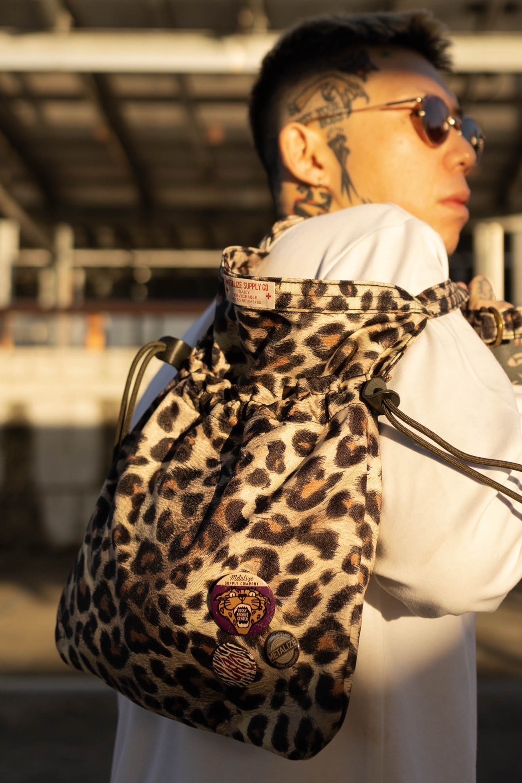 【METALIZE】Urban Apron Bag復古抽繩小包/豹紋限定版