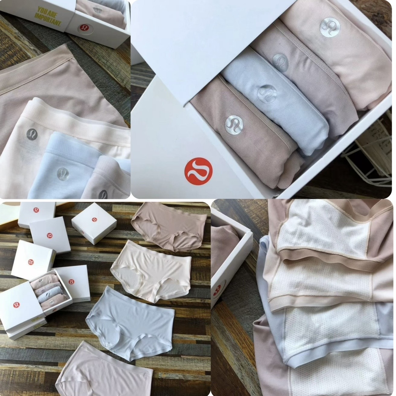 原單女裝Lul*ulemon 中腰無痕內褲 (1套4條)-2600223