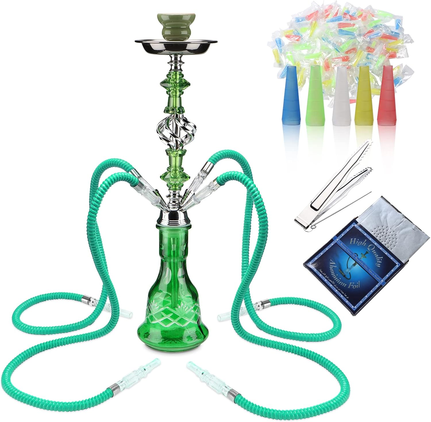 GRENAOH Premium Hookah Set 美國大型壓克力四管阿拉伯水煙壺組合包 / 多款顏色 56cm