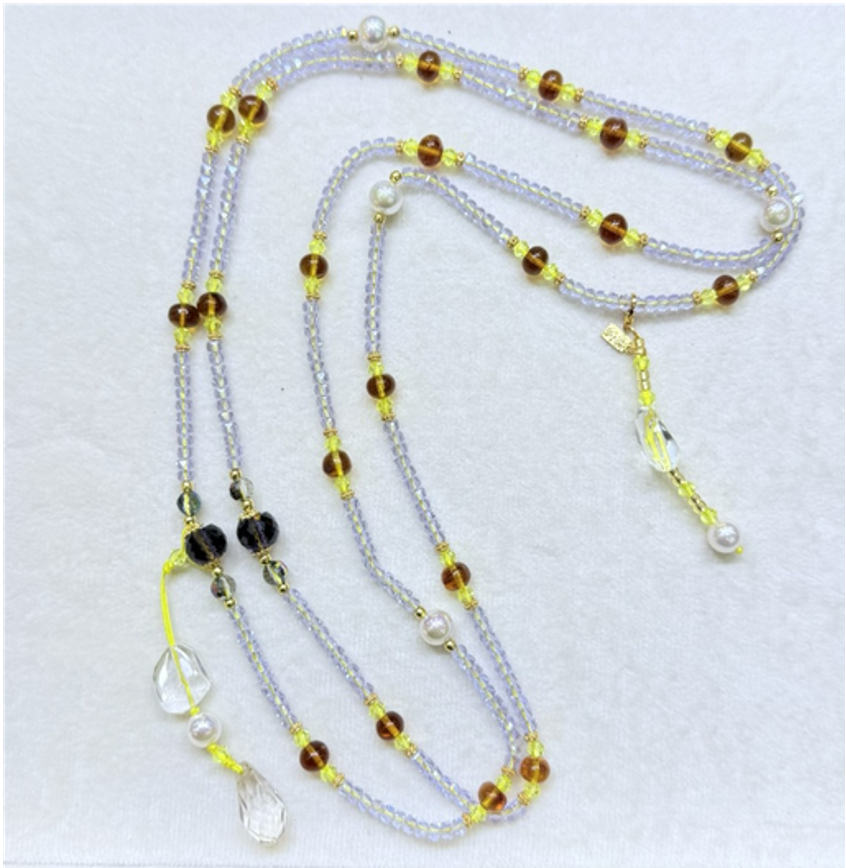 0414gz67-GZday1-撫順琥珀4月-撫順豆油紫水晶斜挎鏈7m（A67）