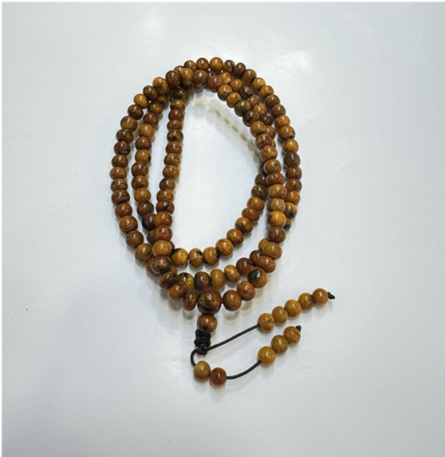 0414gz72-GZday1-撫順琥珀4月-撫順館藏級古董蠟佛珠6m（A72）