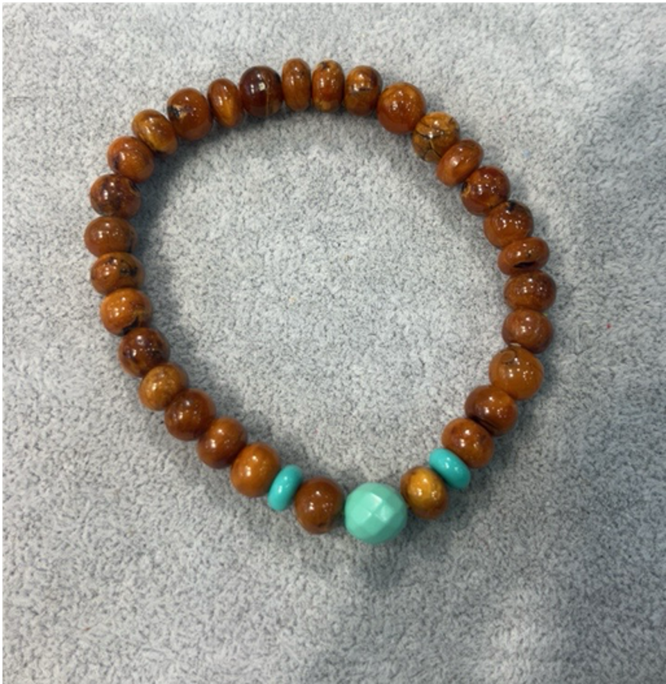 0414gz73-GZday1-撫順琥珀4月-撫順蜜蠟DIY手串7m（A73）