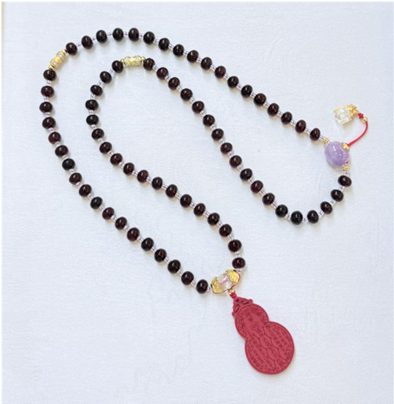 0414gz76-GZday1-撫順琥珀4月-撫順龍滴血DIY項鏈6m14包金（A76）