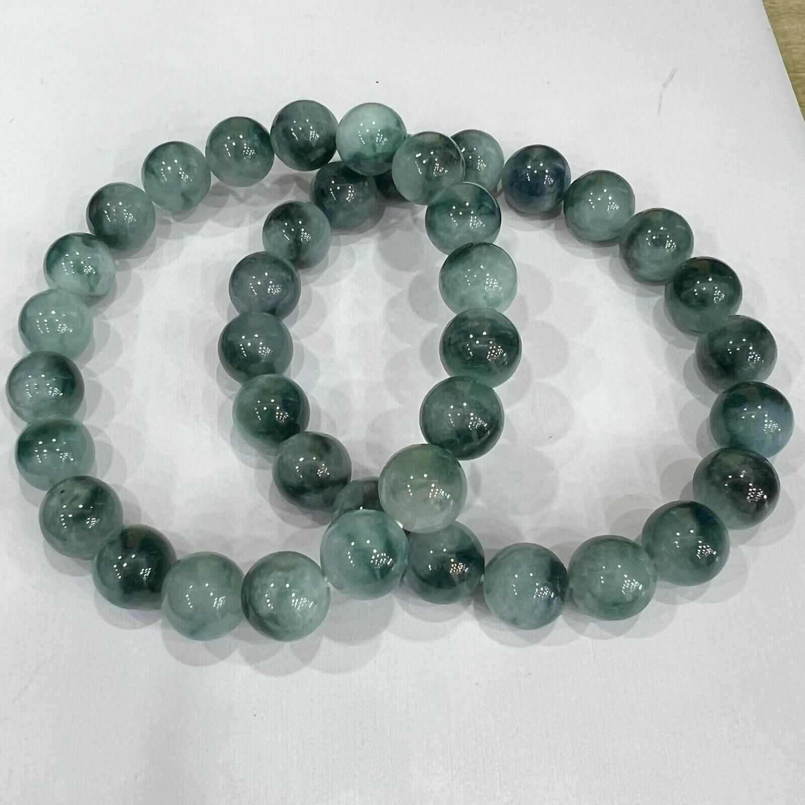 SD153 翡翠飄花手串 (BJ719) **連證書