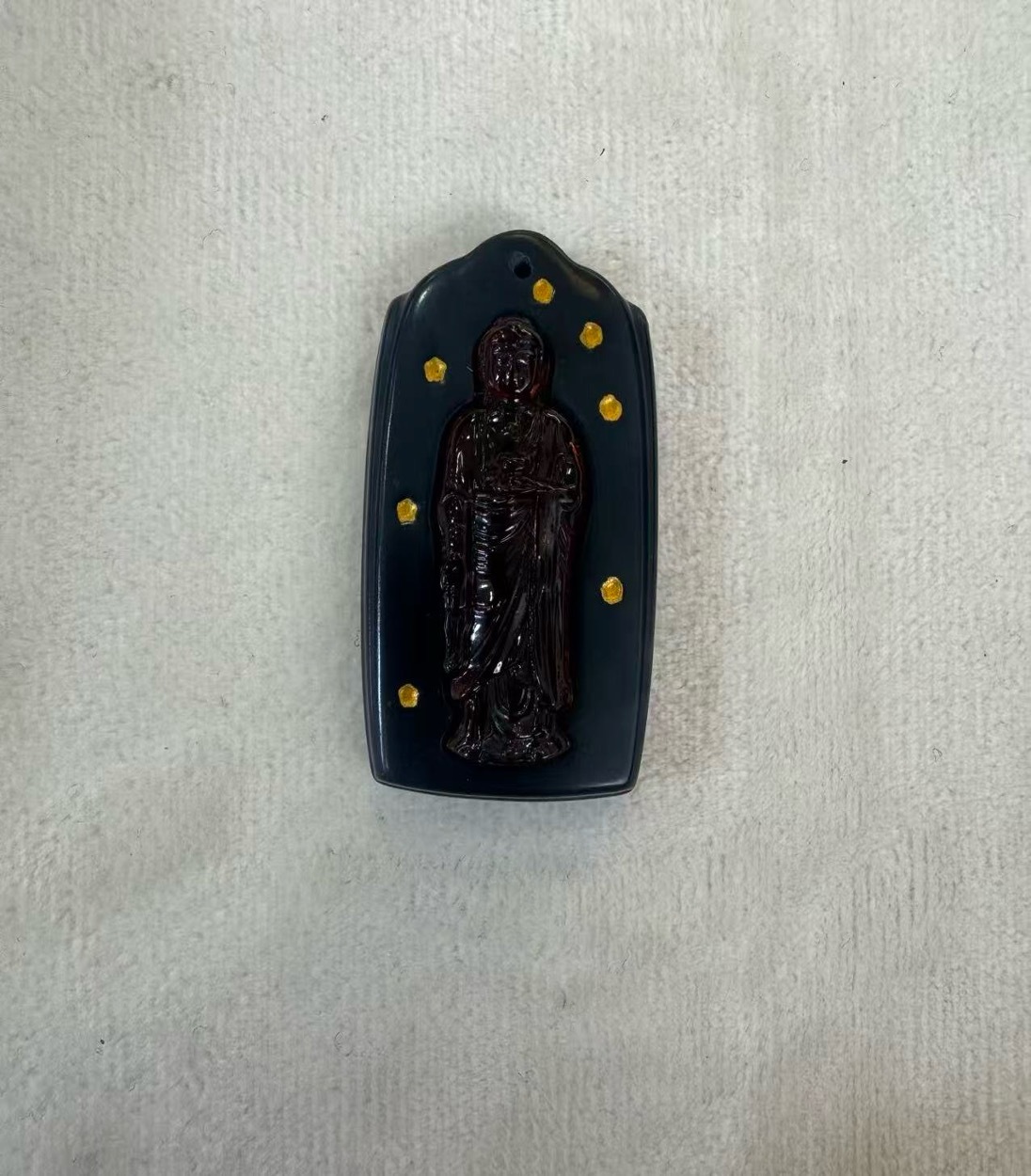 0414gz101-GZday1-撫順琥珀4月-如来吊坠（A101）