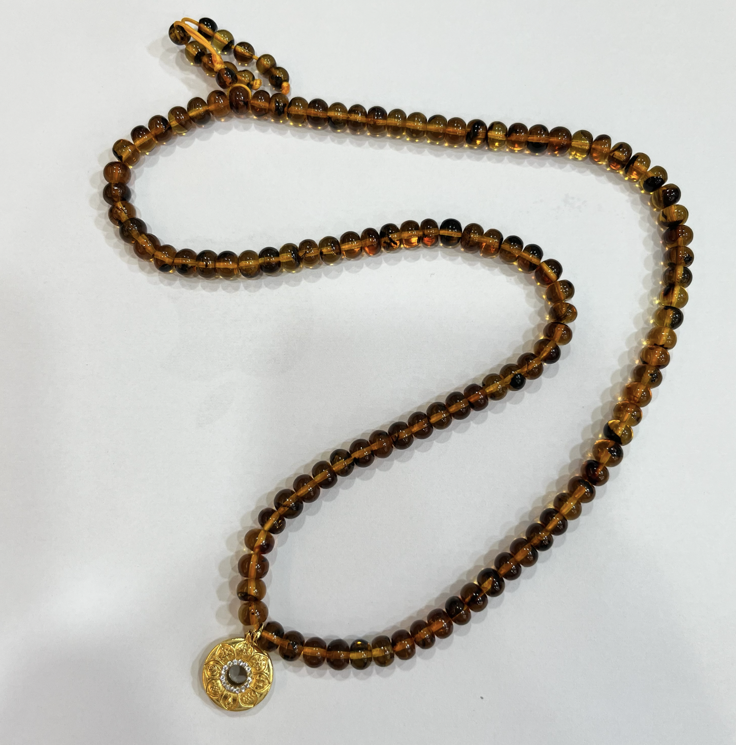 0414gz04-GZday1-撫順琥珀4月-撫順藥珀Diy佛珠6m24k包金（A4）