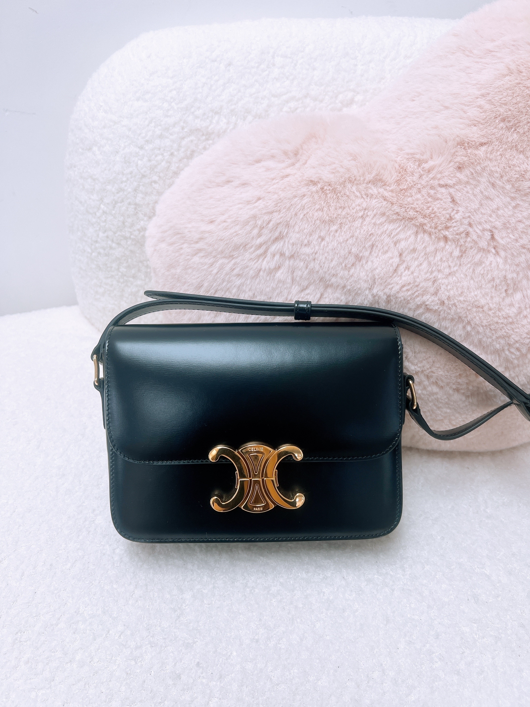 *Unused* Celine triomphe teen black