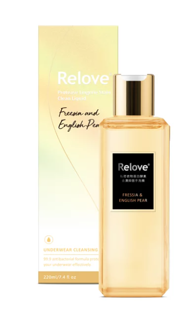CH260414-R27-RELOVE 蛋白酵素去漬抑菌手洗精-時尚代表 (英國梨 + 小蒼蘭)-活潑奔放-永遠氣質迷人的代表-220ml(EXP-2027-2028)