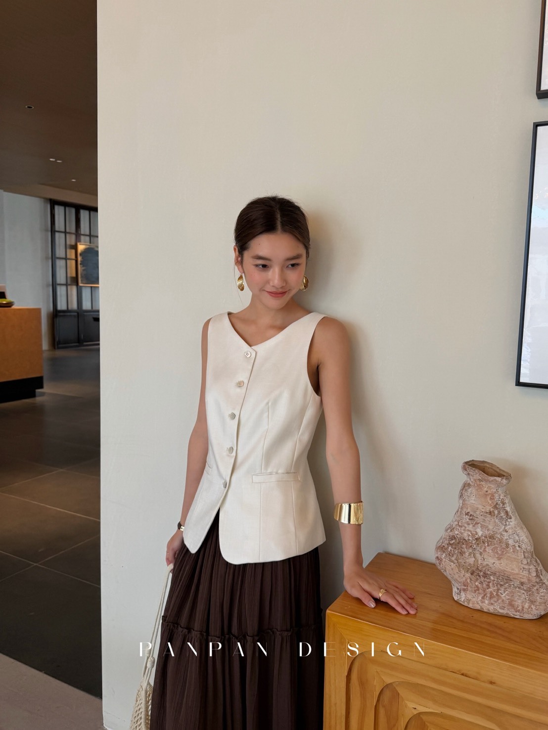 No.4163 西裝家天絲醋酸簡約西裝馬甲背心