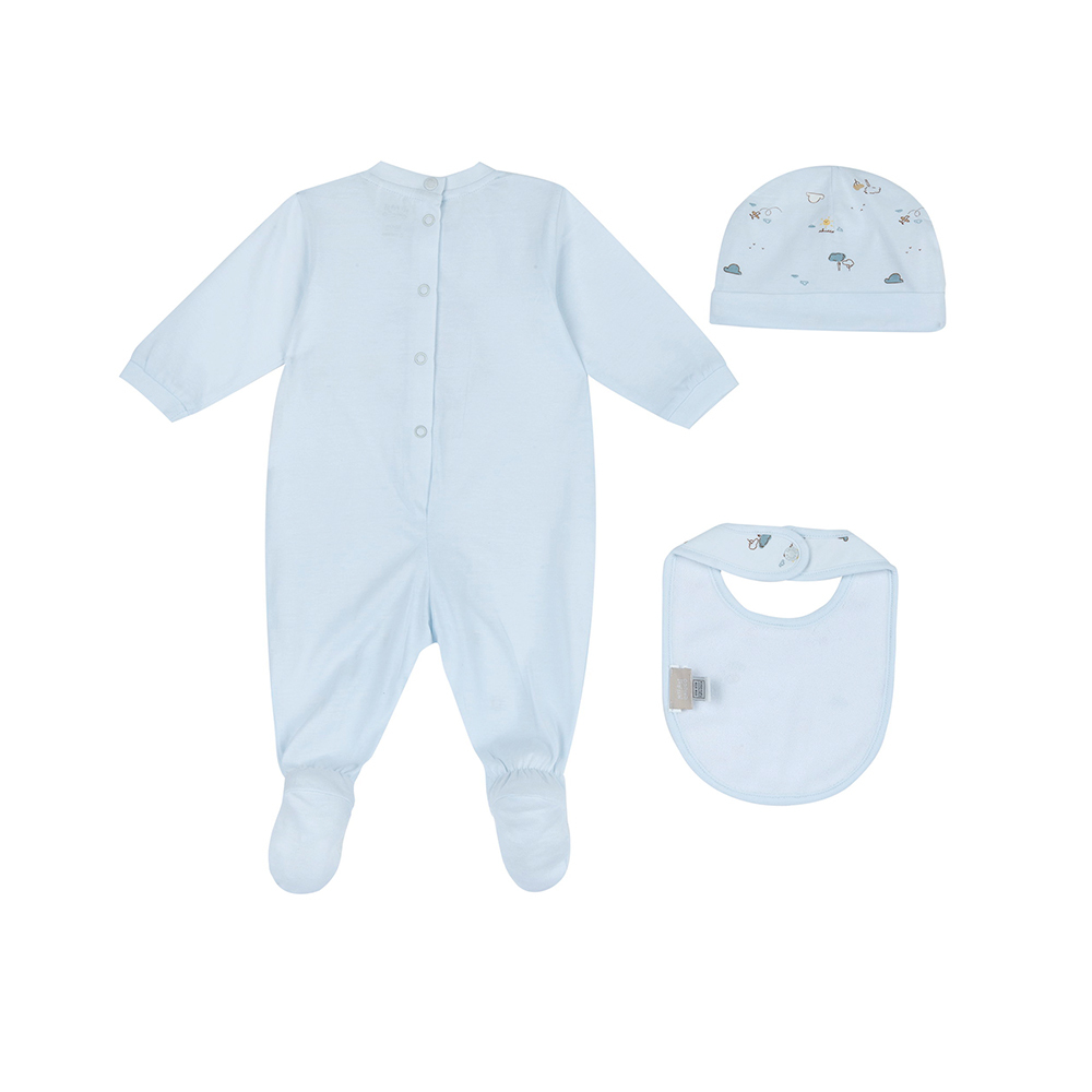 粉彩-小熊旅行嬰兒三件式禮盒