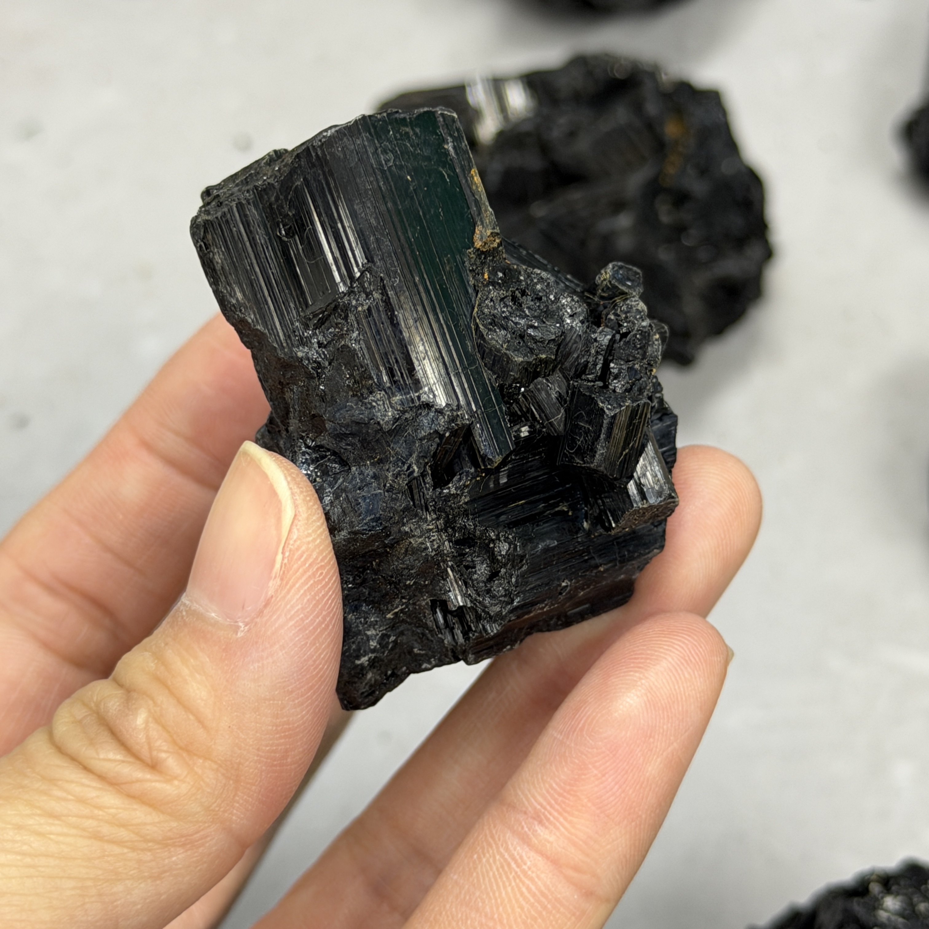 收藏品黑碧璽/電氣石礦標 TRR1855