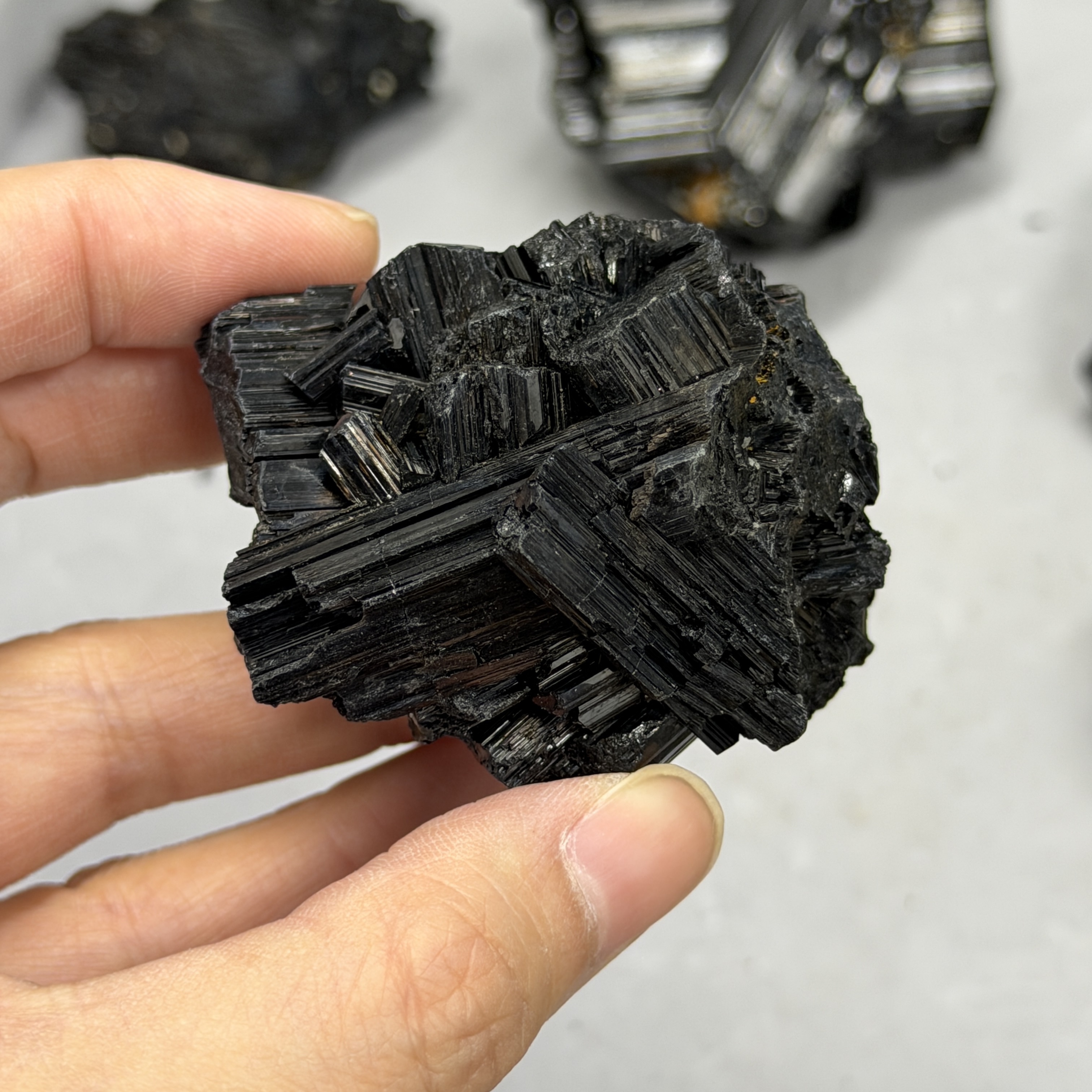 收藏品黑碧璽/電氣石礦標 TRR1856