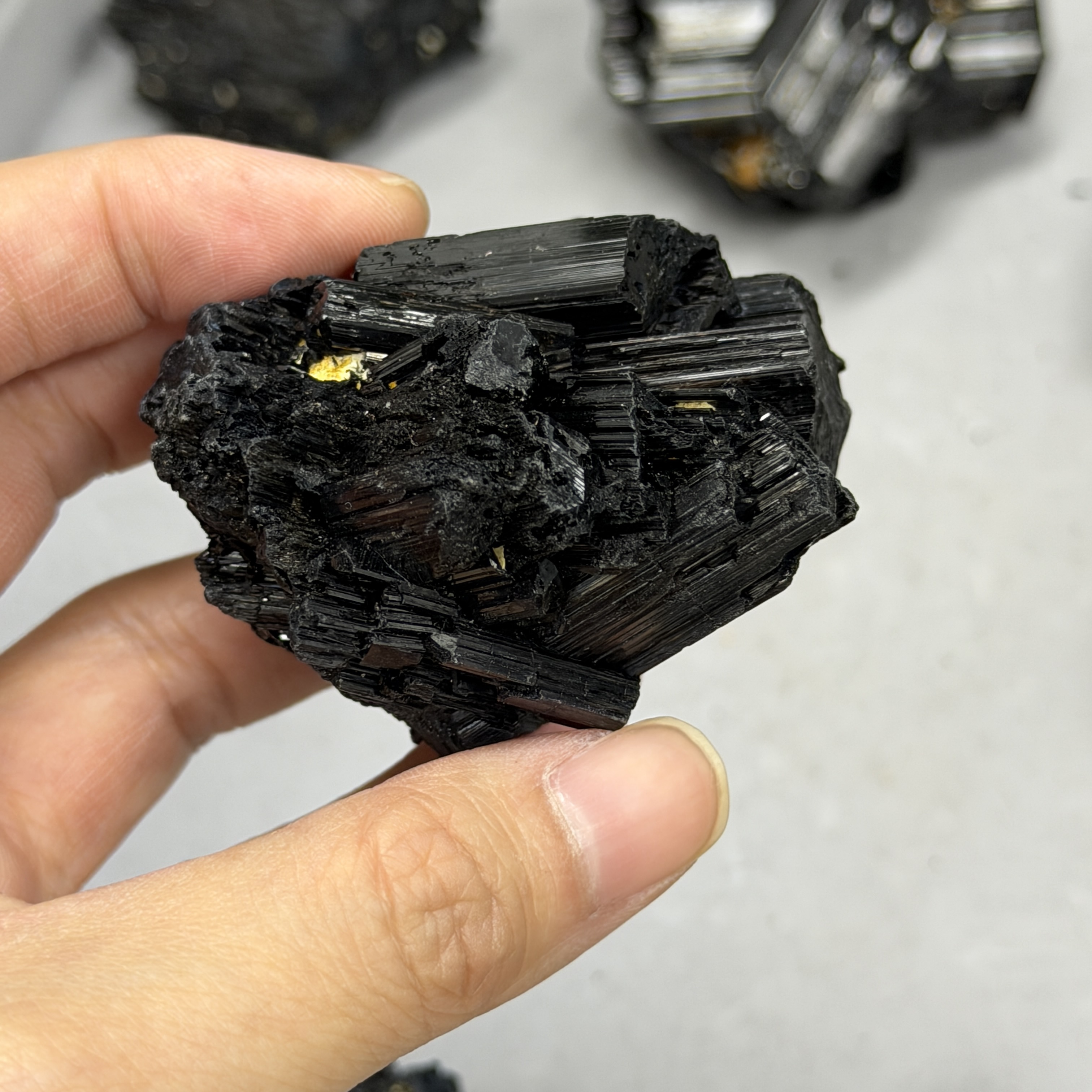 收藏品黑碧璽/電氣石礦標 TRR1856