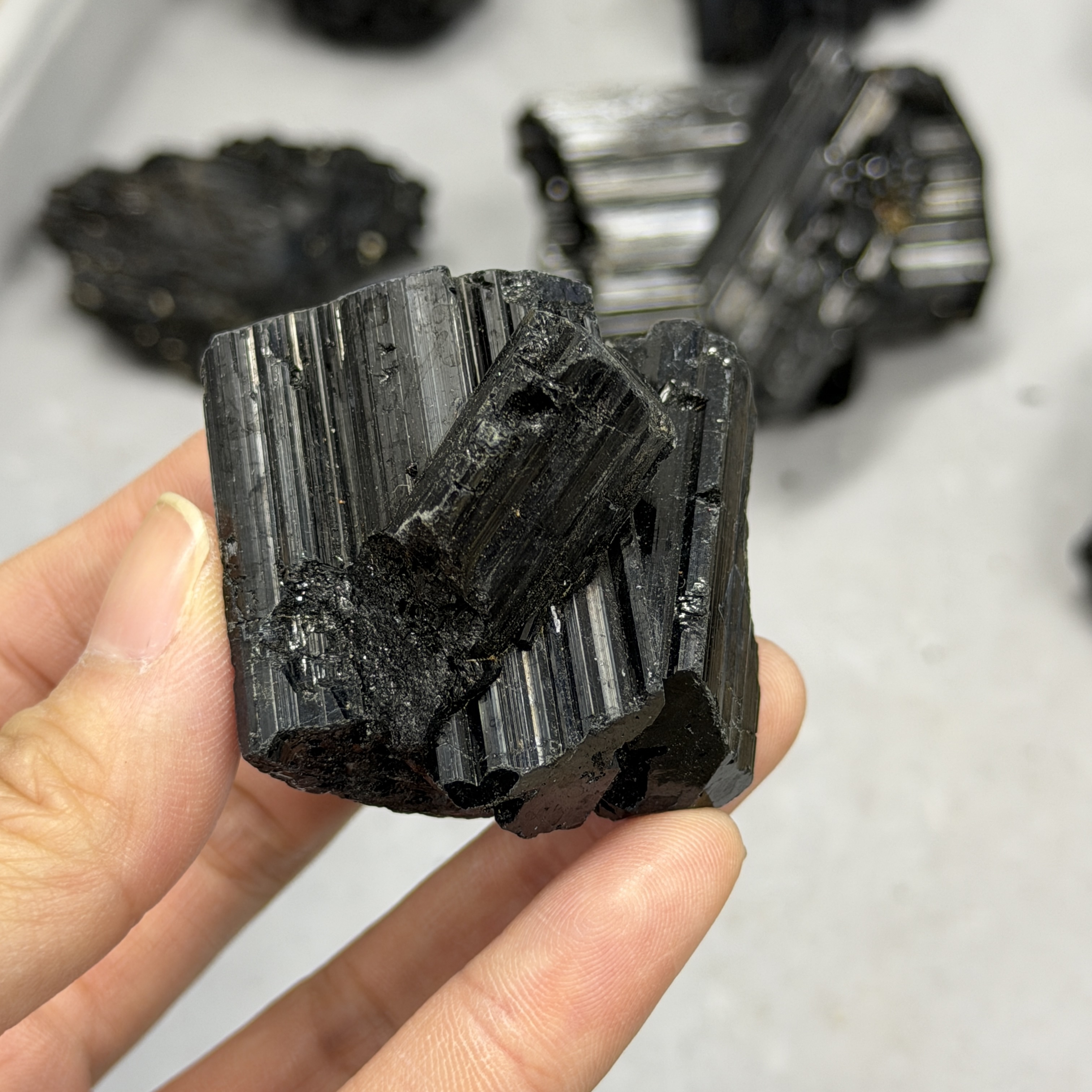 收藏品黑碧璽/電氣石礦標 TRR1857